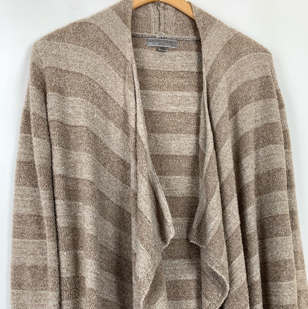 Barefoot Dreams Bamboo Cardigan Chic Striped S M - Picture 2 of 6